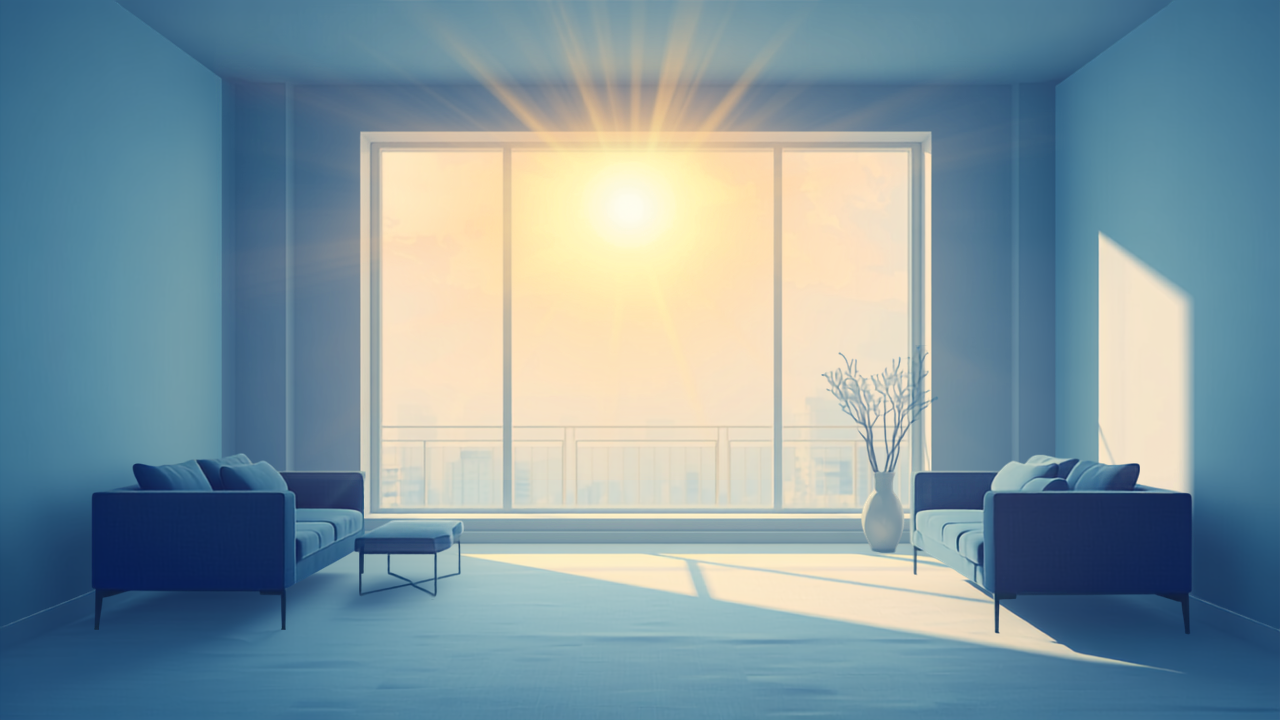 Salon lumineux et frais, protéger son logement de la chaleur